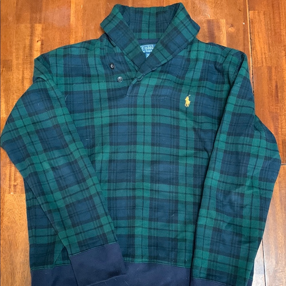 Polo by Ralph Lauren Men's Green Plaid Sweater